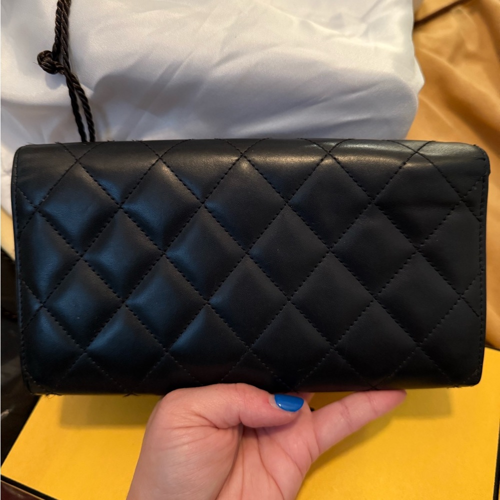 CHANEL Authentic Black Quilted Calfskin Cambon Wallet - Picture 2 of 8